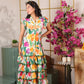 Tropical Ruffle Maxi
