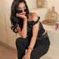 Polka Noir Statement Set